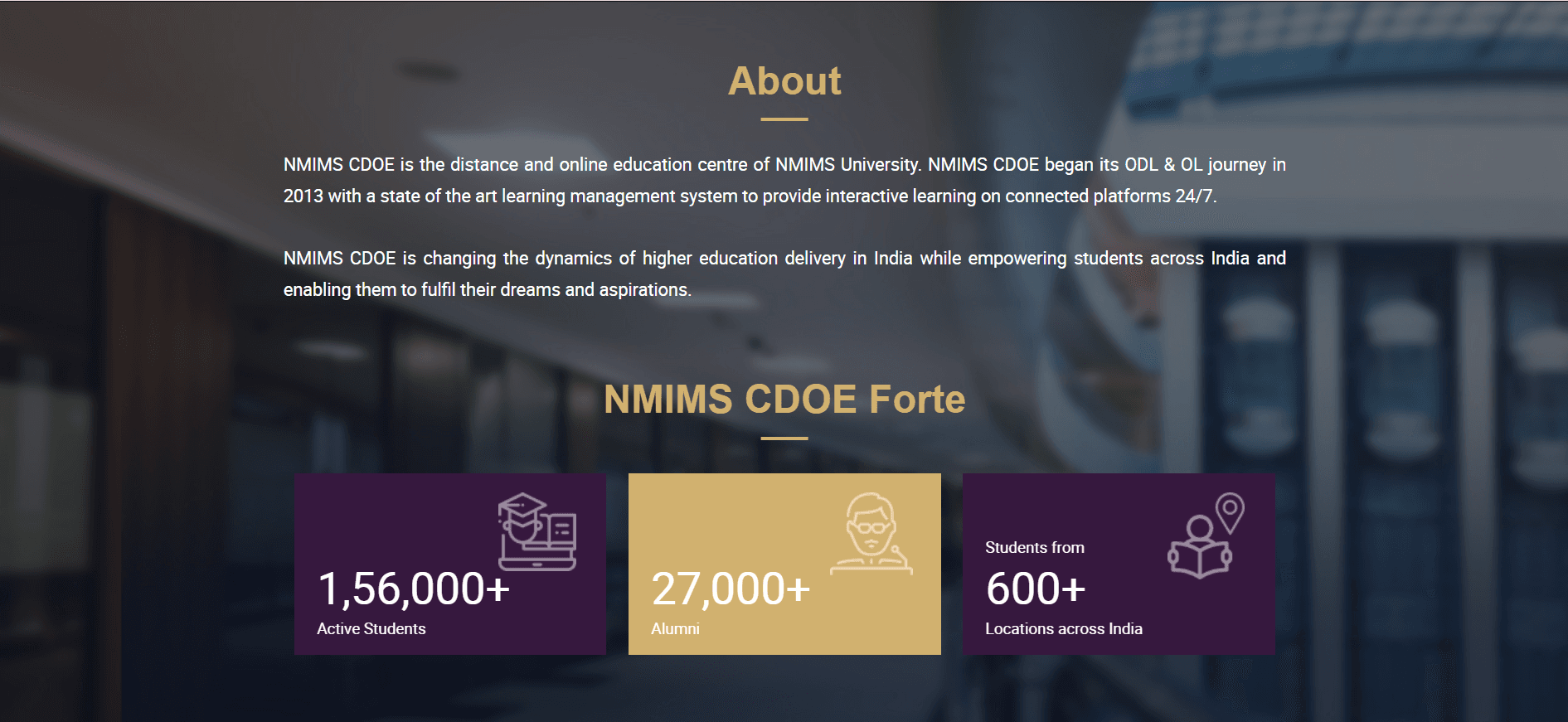 NMIMS Specializations Desktop