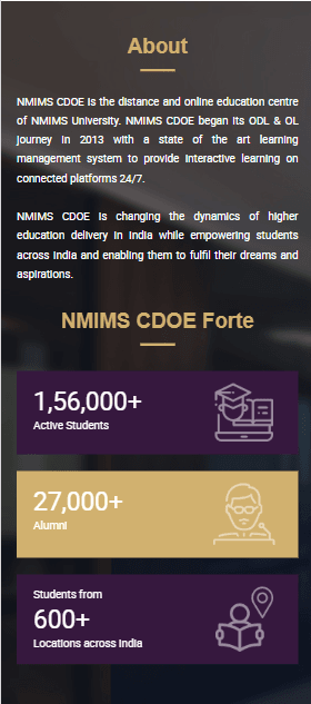 NMIMS Specializations Mobile